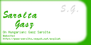 sarolta gasz business card